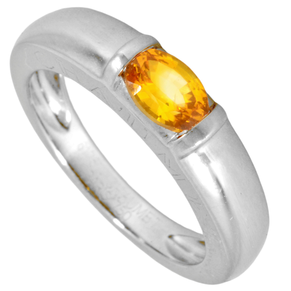 CHAUMET 18k Silver Sapphire Ring